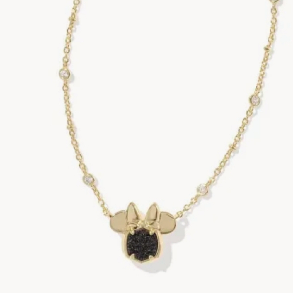 Kendra Scott Disney Gold Minnie Mouse Short Pendant Necklace & Earrings Set - Picture 7 of 8